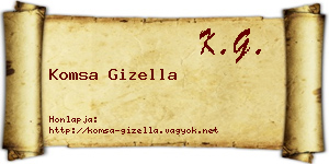 Komsa Gizella névjegykártya